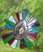 stained glass agate slice