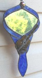 stained glass guitar hand mirror