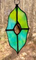 labradorite stained glass suncatcher