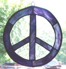 peace sign purple/blue