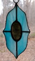 labradorite stained glass suncatcher