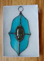 labradorite stained glass suncatcher cabochon