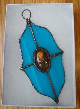 labradorite stained glass suncatcher