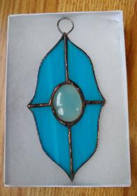 agate stained glass suncatcher